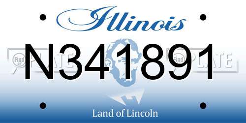 N341891 Illinois License Plate