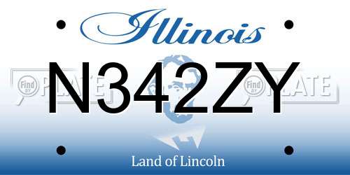 N342ZY Illinois License Plate