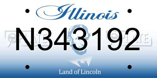 N343192 Illinois License Plate