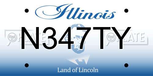 N347TY Illinois License Plate
