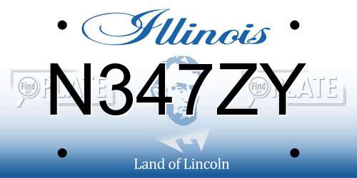 N347ZY Illinois License Plate