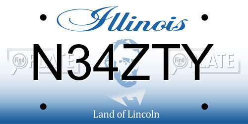 N34ZTY Illinois License Plate