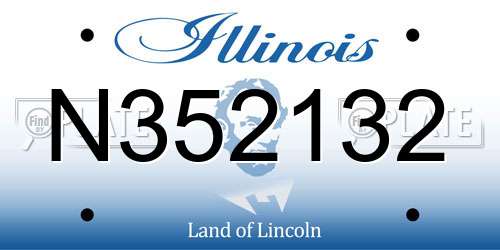 N352132 Illinois License Plate