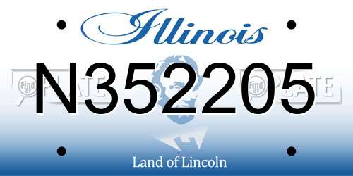N352205 Illinois License Plate