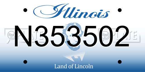 N353502 Illinois License Plate