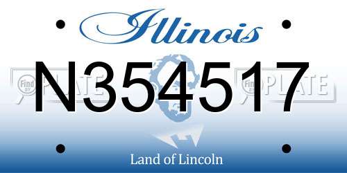 N354517 Illinois License Plate