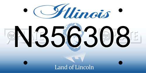 N356308 Illinois License Plate