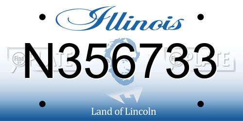N356733 Illinois License Plate