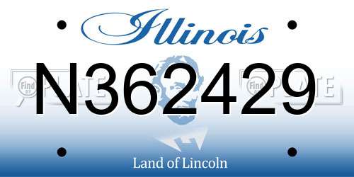 N362429 Illinois License Plate