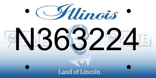 N363224 Illinois License Plate