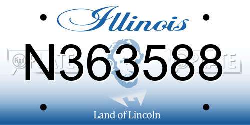 N363588 Illinois License Plate