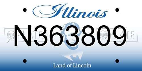 N363809 Illinois License Plate