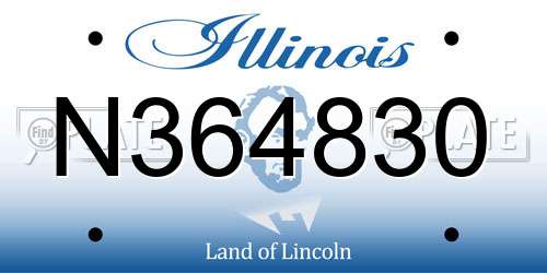 N364830 Illinois License Plate