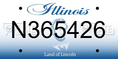 N365426 Illinois License Plate