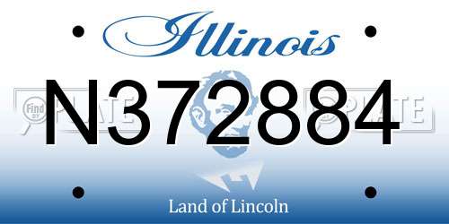 N372884 Illinois License Plate
