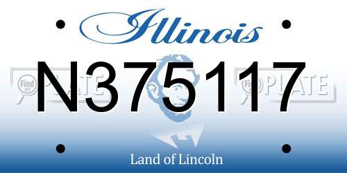 N375117 Illinois License Plate