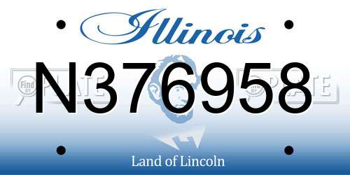 N376958 Illinois License Plate