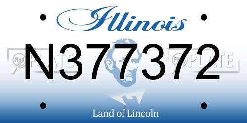 N377372 Illinois License Plate