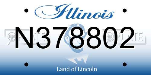 N378802 Illinois License Plate