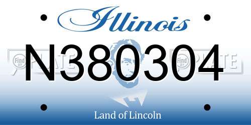 N380304 Illinois License Plate