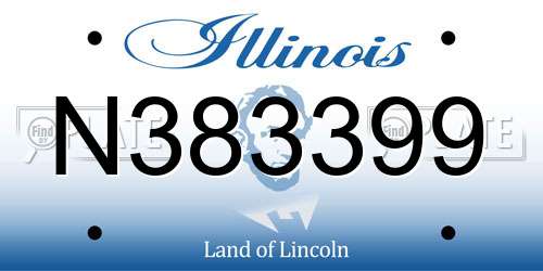 N383399 Illinois License Plate