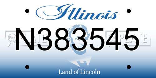 N383545 Illinois License Plate