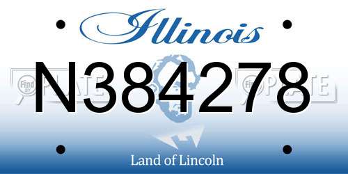 N384278 Illinois License Plate