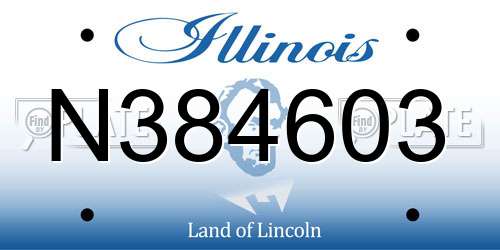 N384603 Illinois License Plate