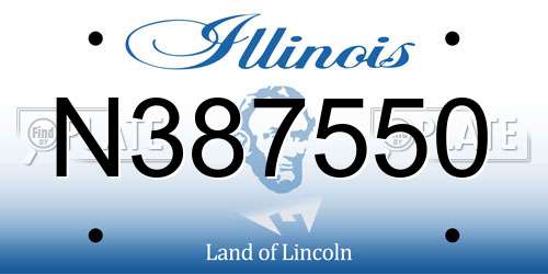 N387550 Illinois License Plate