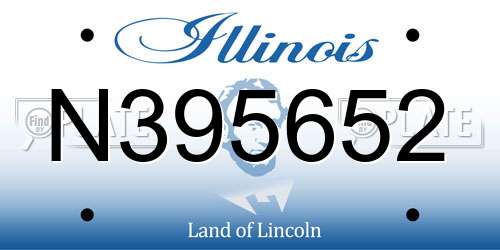 N395652 Illinois License Plate