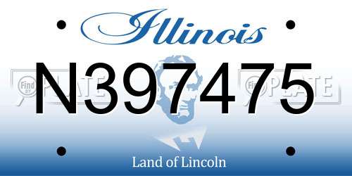 N397475 Illinois License Plate