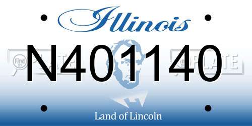 N401140 Illinois License Plate