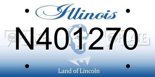 N401270 Illinois License Plate
