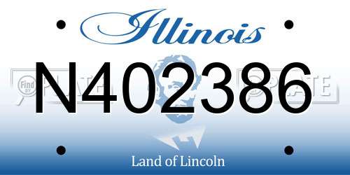 N402386 Illinois License Plate