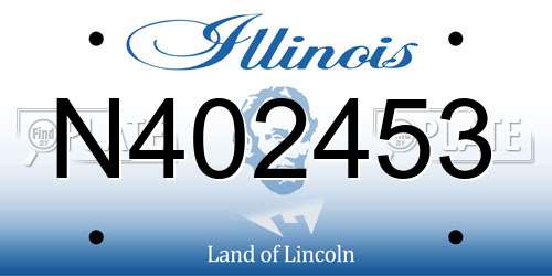 N402453 Illinois License Plate