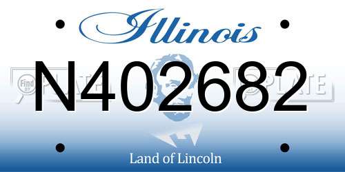 N402682 Illinois License Plate