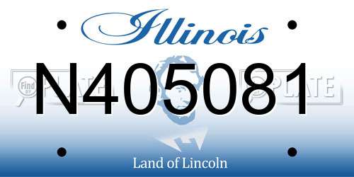 N405081 Illinois License Plate