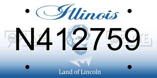N412759 Illinois License Plate