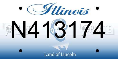 N413174 Illinois License Plate