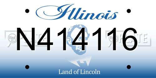 N414116 Illinois License Plate