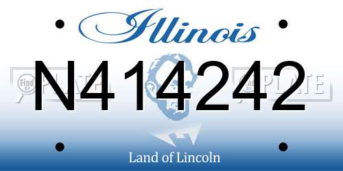 N414242 Illinois License Plate