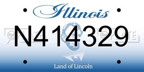 N414329 Illinois License Plate