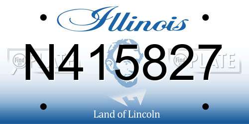 N415827 Illinois License Plate
