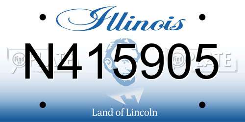 N415905 Illinois License Plate