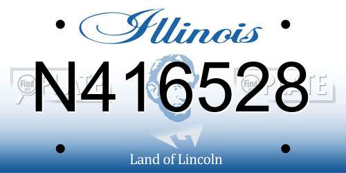 N416528 Illinois License Plate