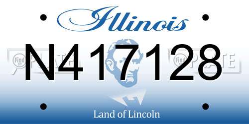 N417128 Illinois License Plate