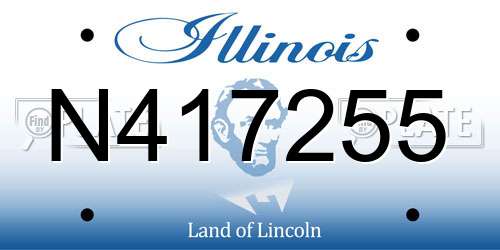 N417255 Illinois License Plate