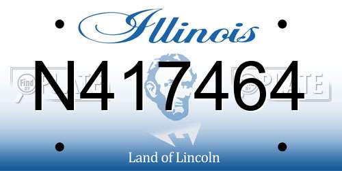 N417464 Illinois License Plate