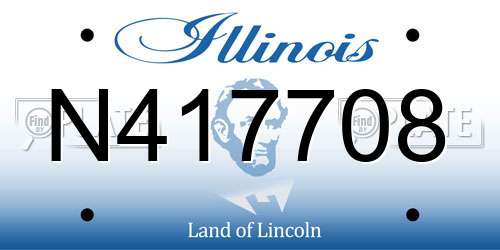 N417708 Illinois License Plate