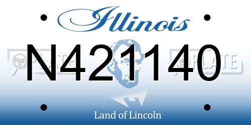 N421140 Illinois License Plate
